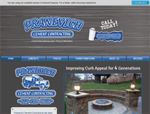 Tablet Screenshot of pranevichcement.com